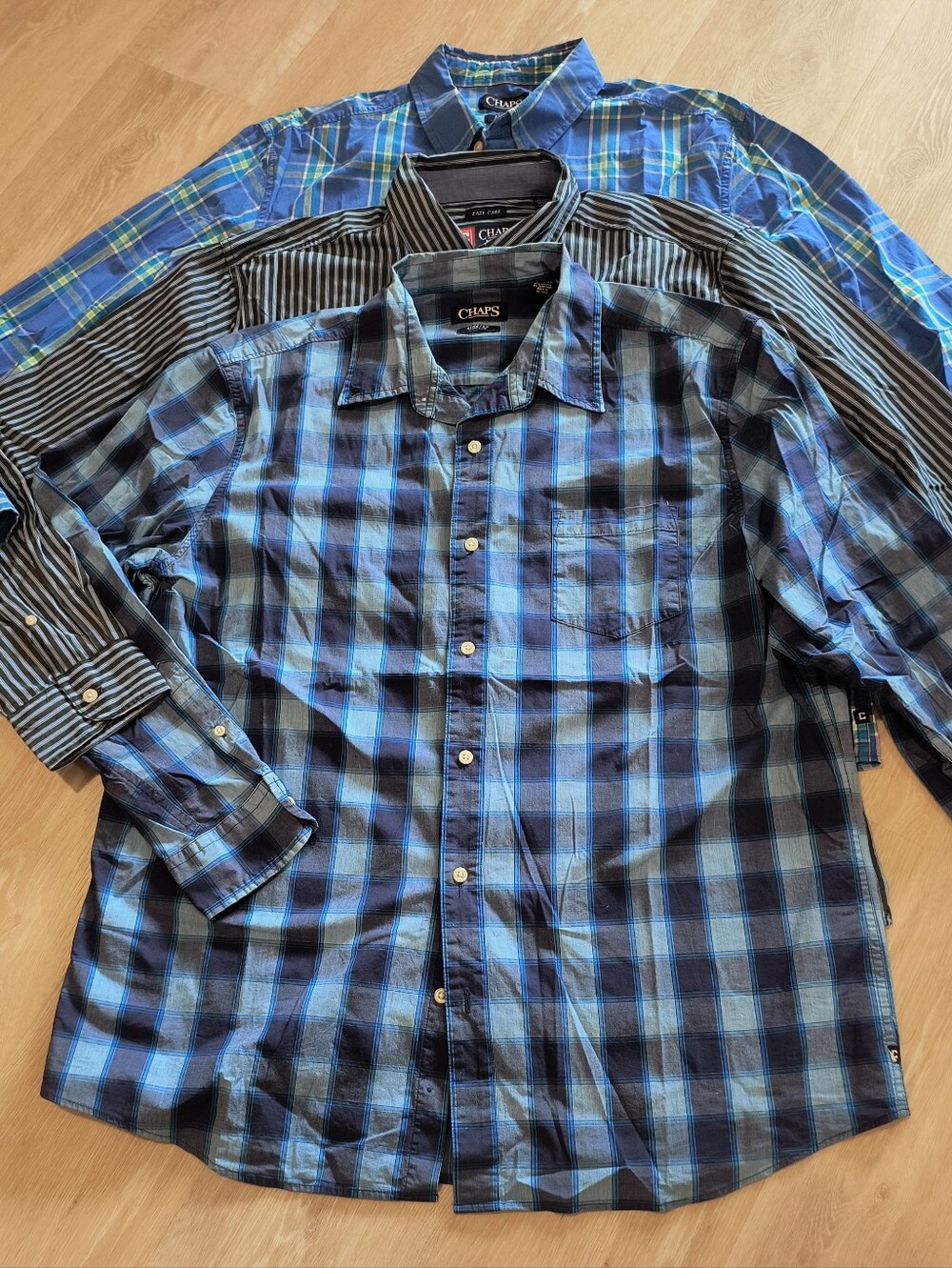 Three Long Sleeve Shirts By Chaps - XL